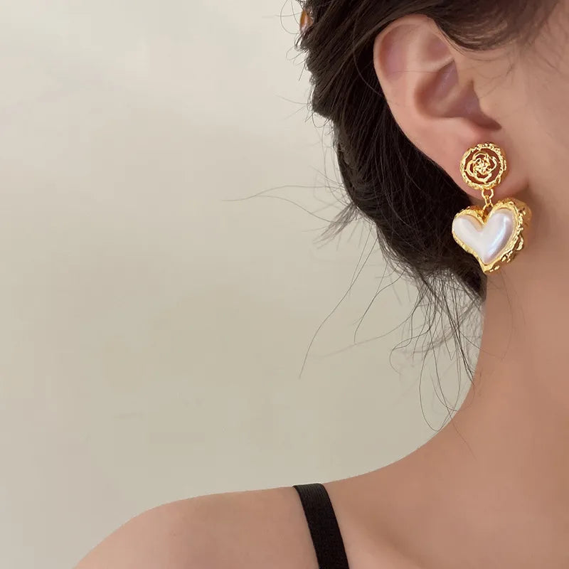 Love Heart Vintage style drop earring