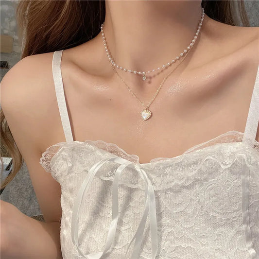 Pretty Girl - Layered pearl Necklace