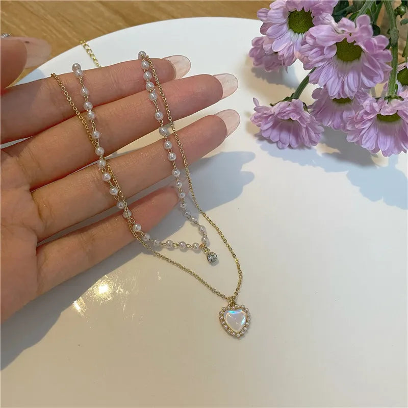 Pretty Girl - Layered pearl Necklace