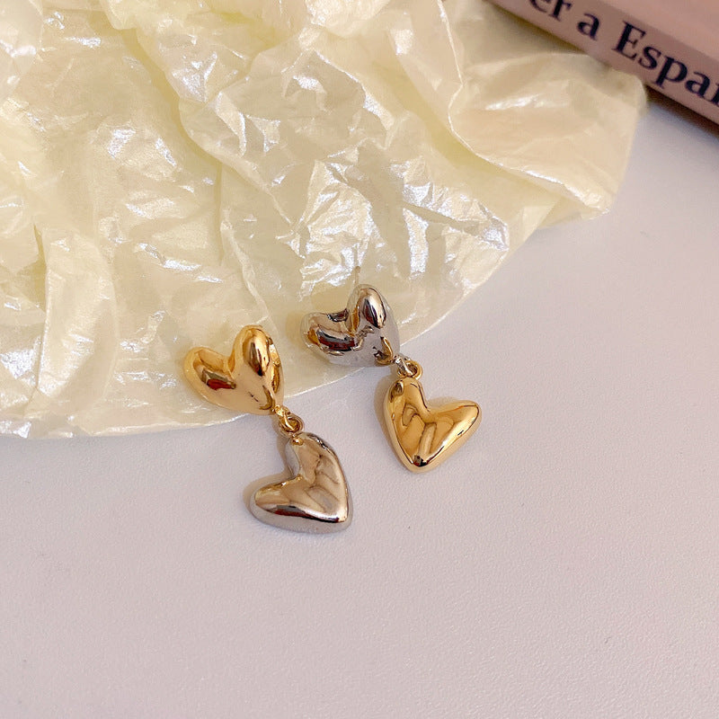 2 Hearts - drop earring