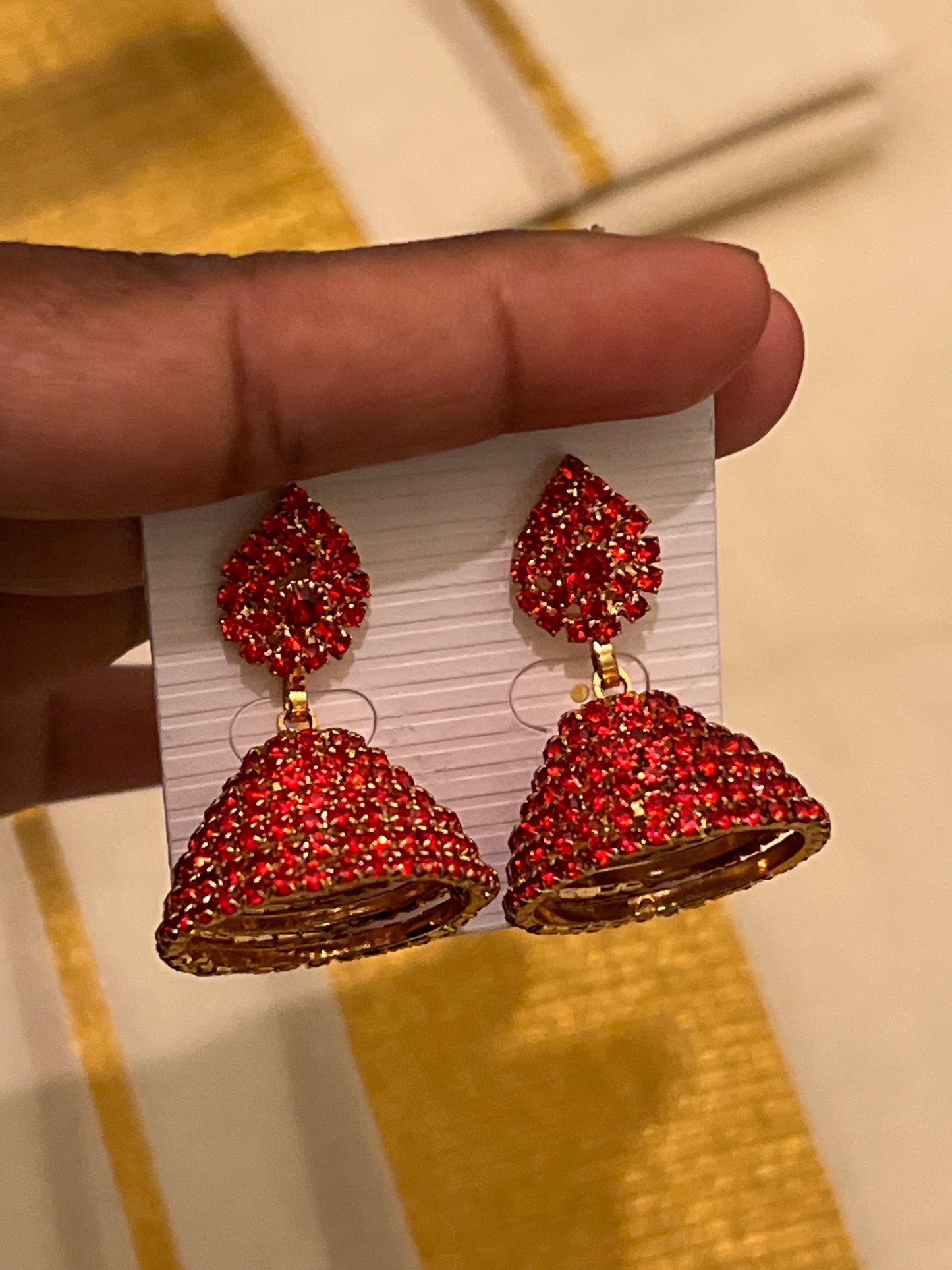 Bhadra - stone Jhumkas