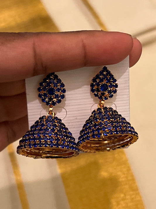Bhadra - stone Jhumkas