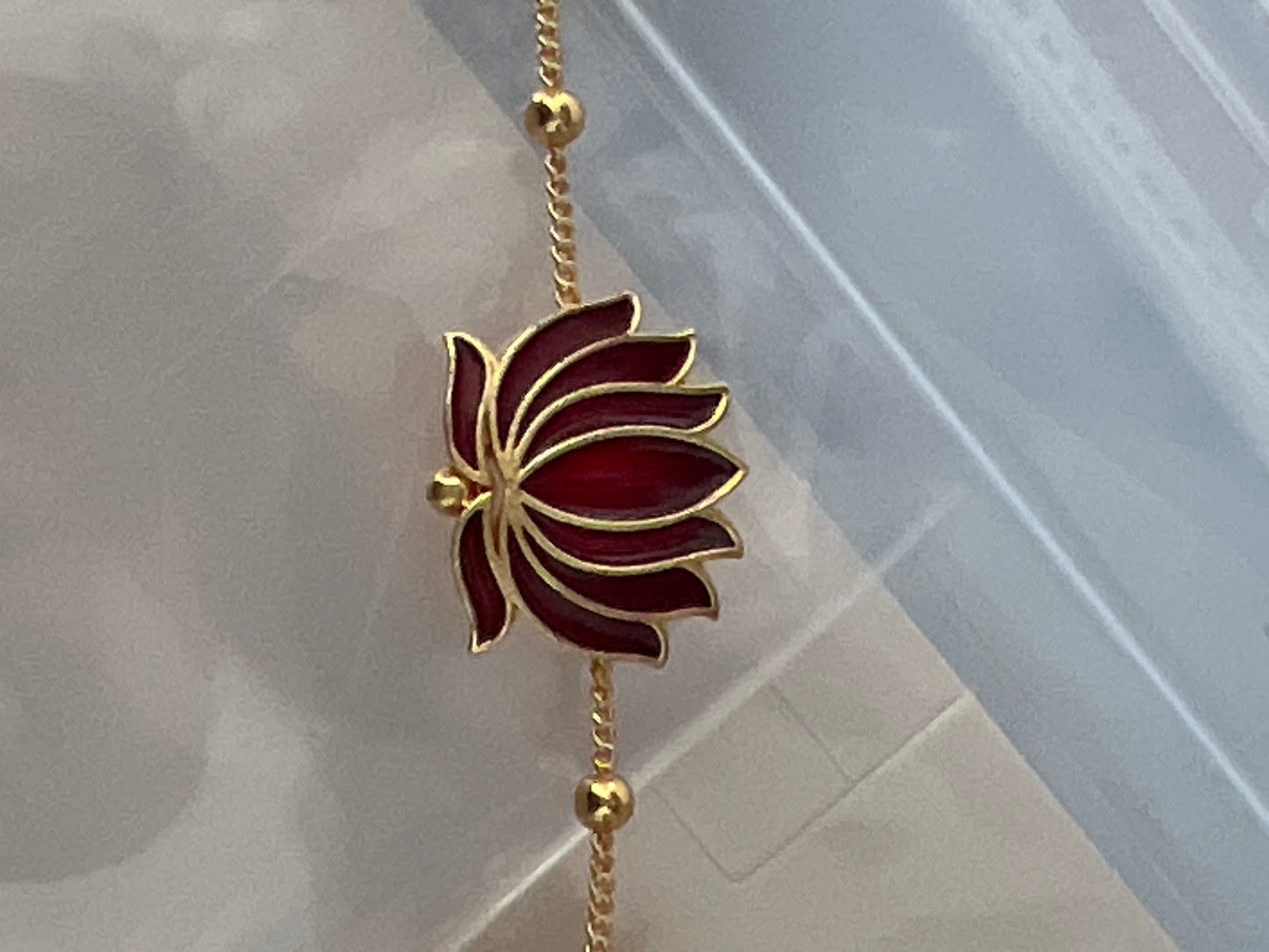 Simple Lotus choker & earrings