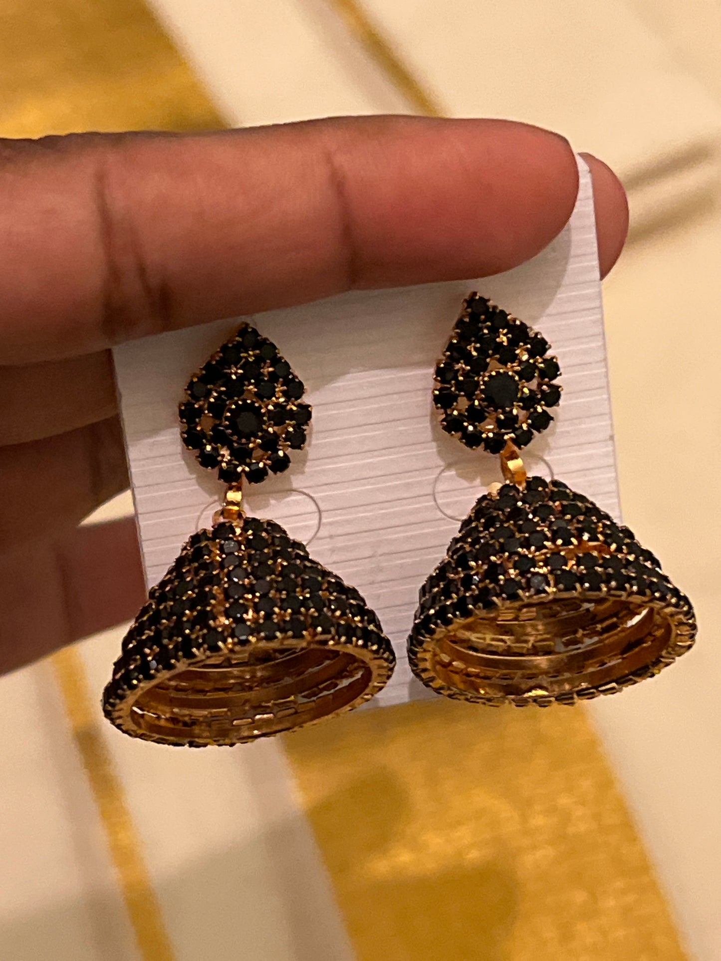 Bhadra - stone Jhumkas