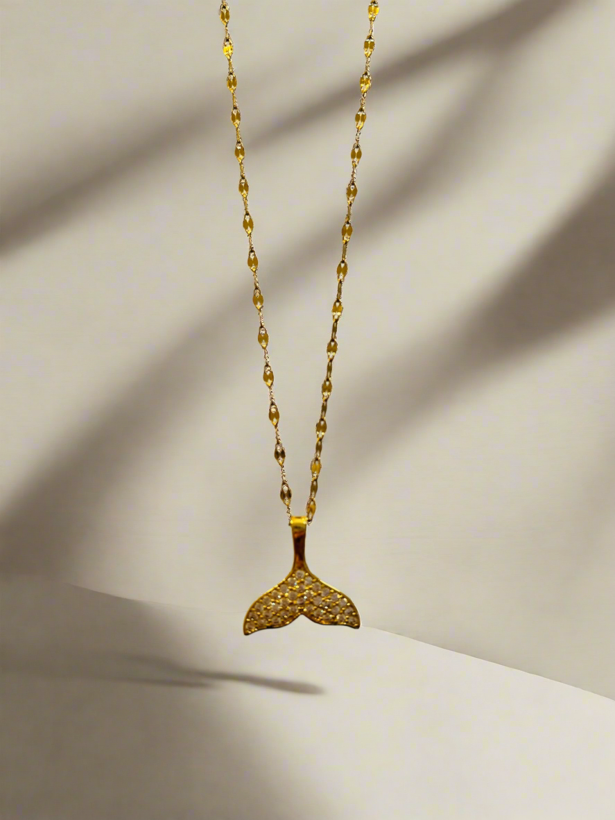 Mermaid tail - 18k Gold plated Necklace