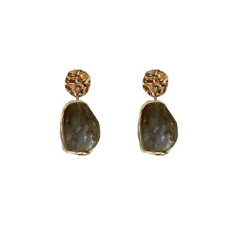 Aurora - Retro Irregular Resin 3 colour variants-  Drop earrings