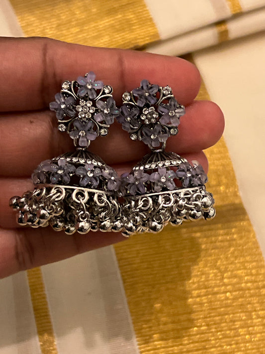 Sree - silver Jhumkas