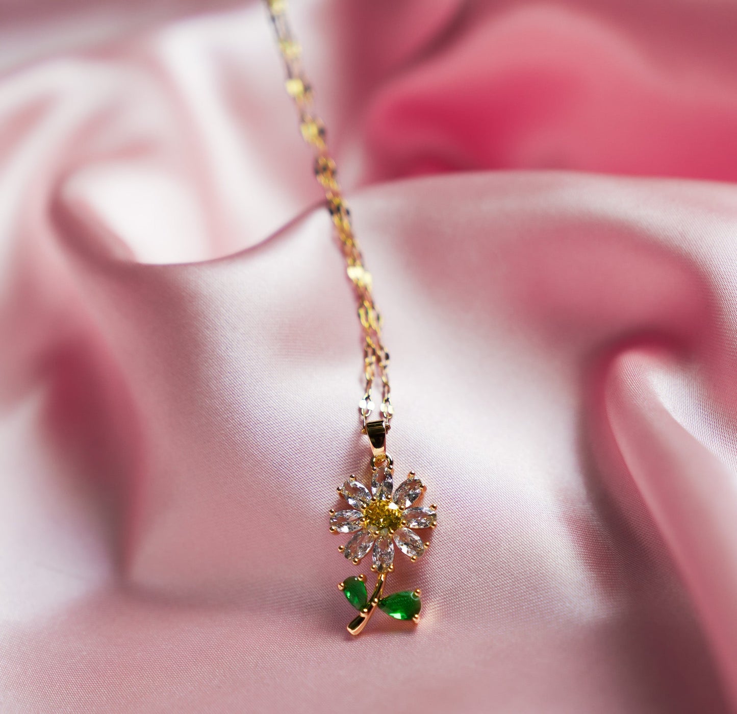 Flora 18K Gold plated daily wear necklace - Dazzle collection