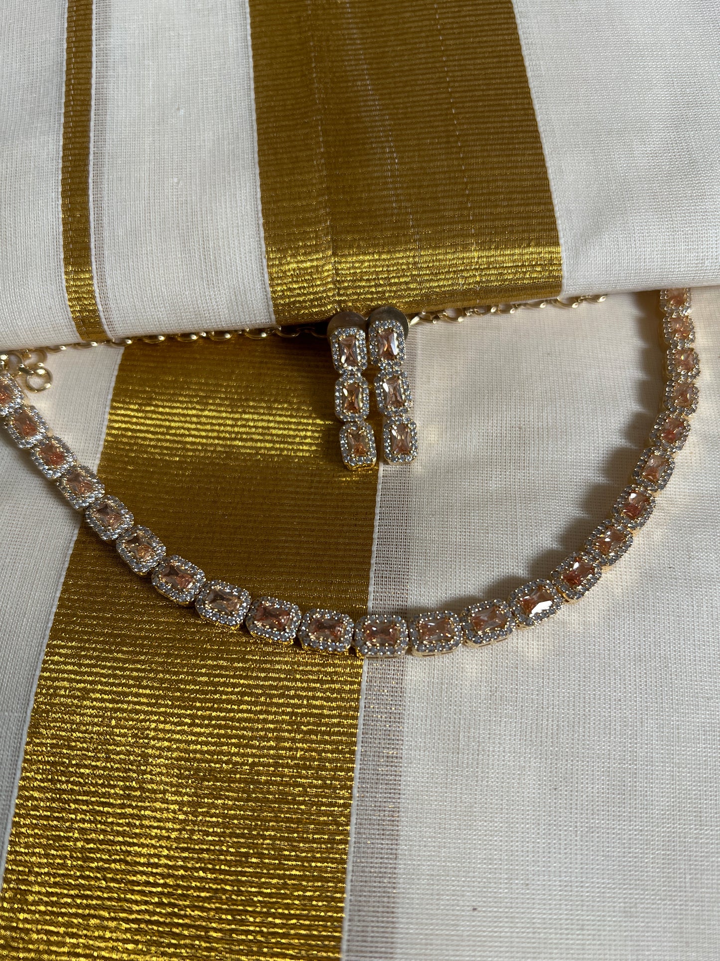 Vajra - AD stone- Diamond replica Necklace