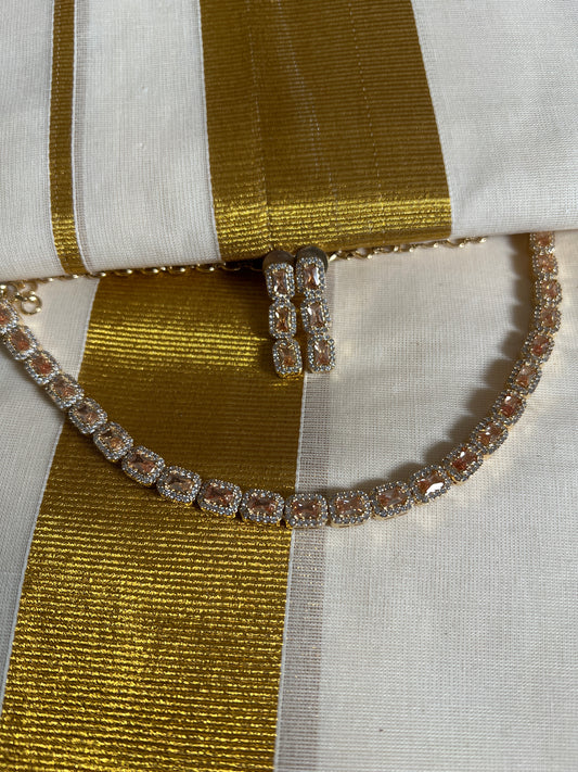 Vajra - AD stone- Diamond replica Necklace