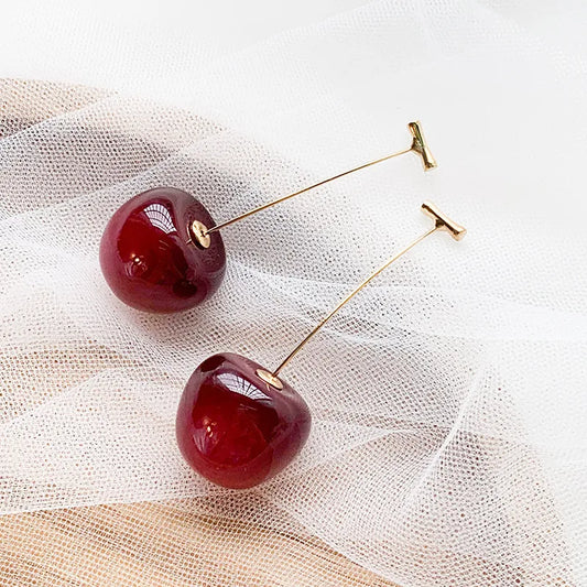Cherry earrings - Resin earrings