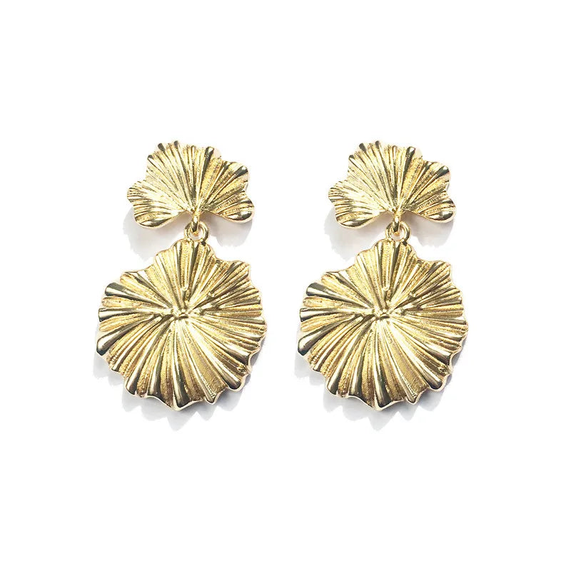 Cleopatra - Leaf drop earrings