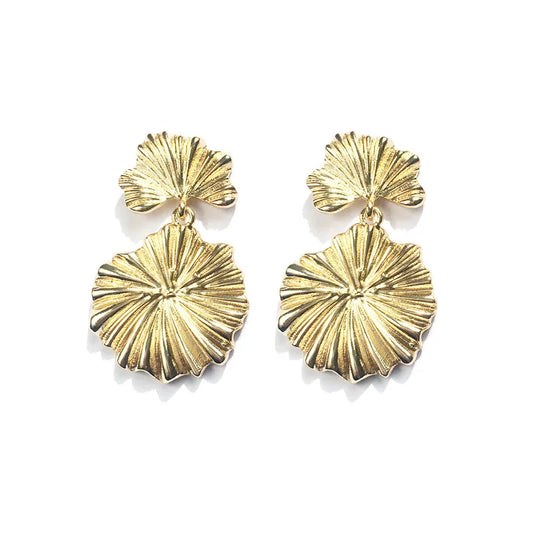 Cleopatra - Leaf drop earrings