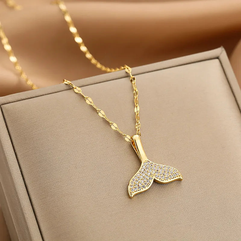 Mermaid tail - 18k Gold plated Necklace