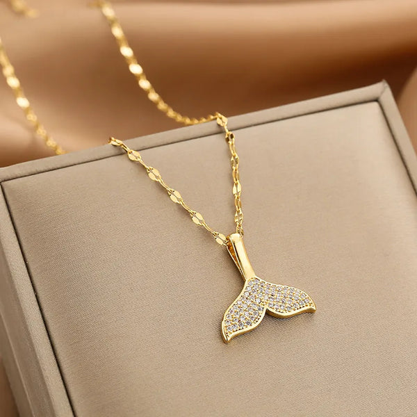 Mermaid tail - 18k Gold plated Necklace