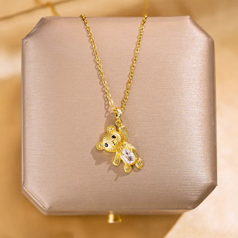 Teddy Love- 18k gold plated Necklace