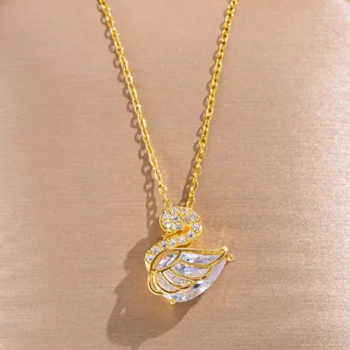 Swan Bliss - 18k gold plated Necklace