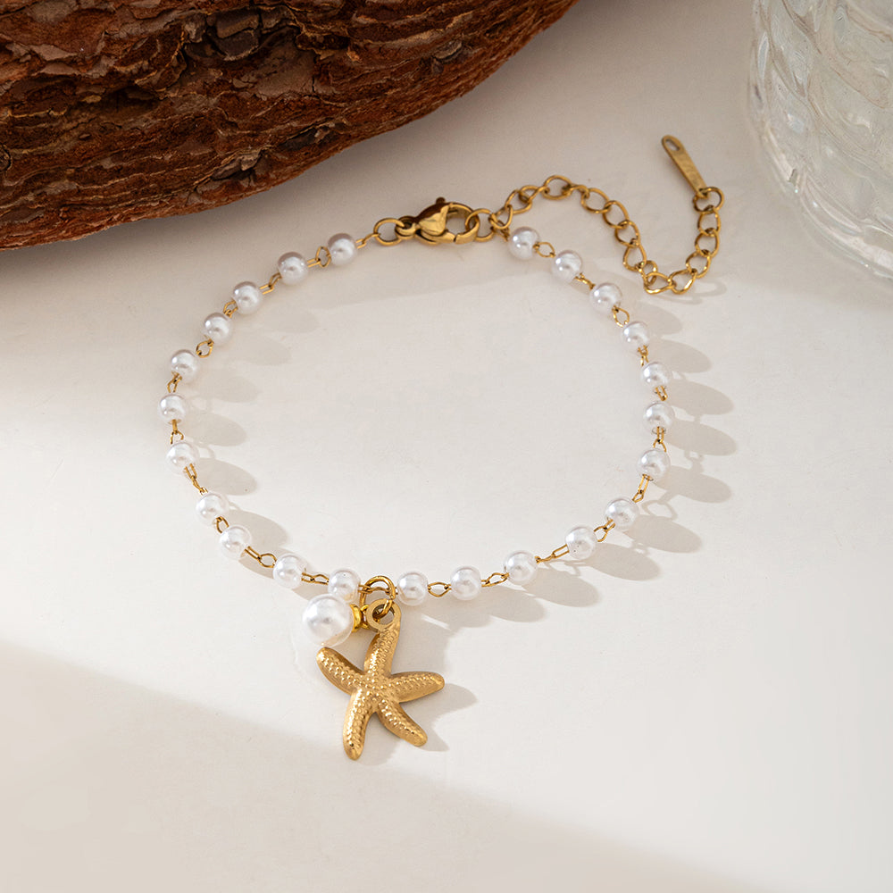 Sweet Starfish Bracelet &  Necklace - daily wear collection