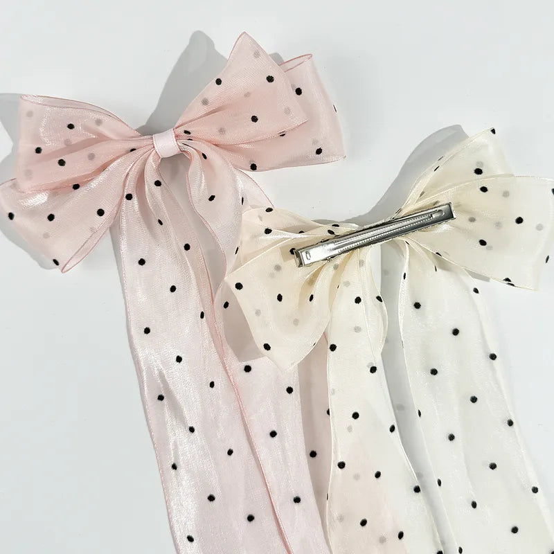 Girlie - Sweet Bow- metallic knot hair clip 7 variants