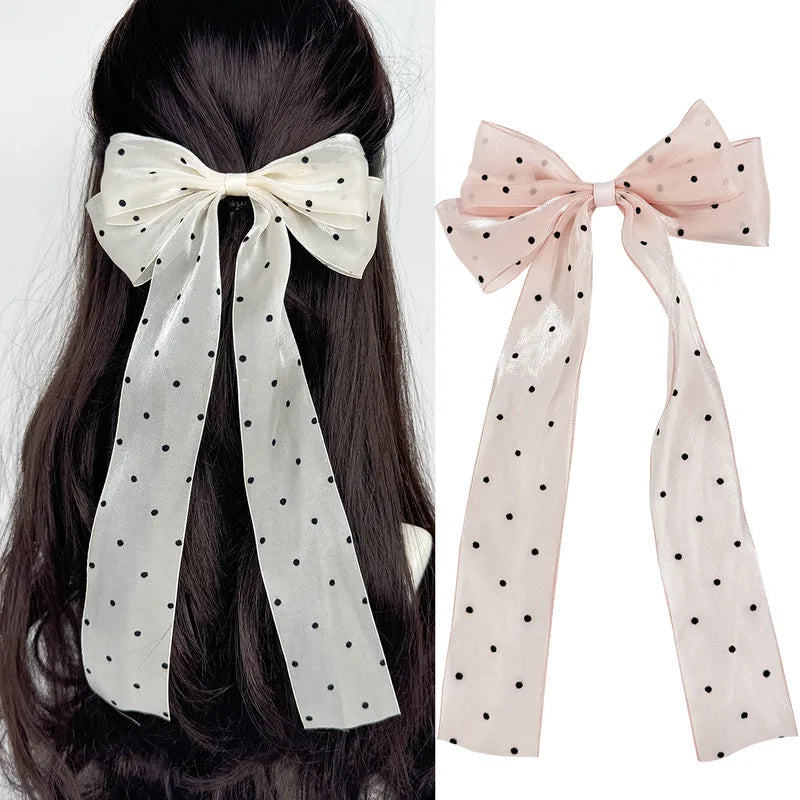 Girlie - Sweet Bow- metallic knot hair clip 7 variants